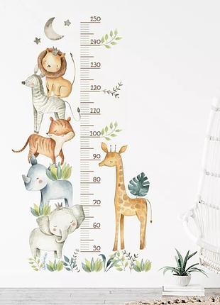 Наклейки brup ростомер звери на травке (лист 114 х 60 см) б408-7