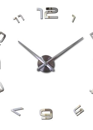 Часы настенные зеркальные серебро до 70см арабские цифры 3d б230-27' 1515