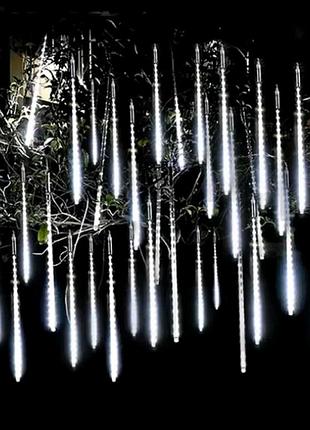 Вулична гірлянда led метеоритний дощ 220 в 360 led 10 шт 50 см холодний білий