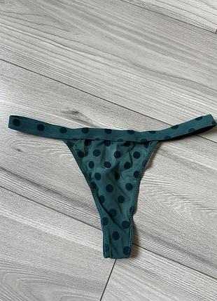 Трусики стрінги в горох сітка
