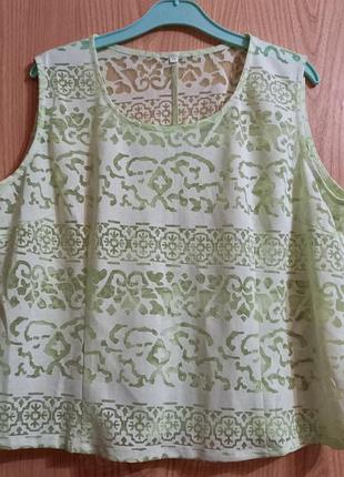 Женский летний блузон- безрукавка в нежный принт 💚🗯💚🗯
