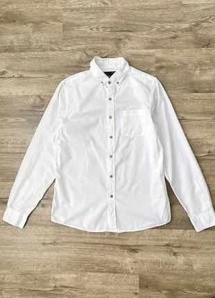 Біла базова сорочка з кишенею topman