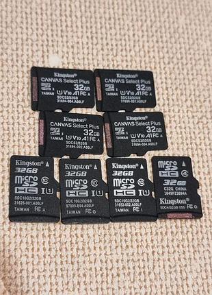 Карта памяти 32 гб kingston 4.82-17.5/5.65-82.4+ microsd microsdhc canvas select plus