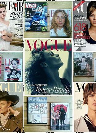 Журнал vogue usa-ua-uk (бейонсе, ванесса паради), vanity fair - эмма уотсон, new yorker (2023)
