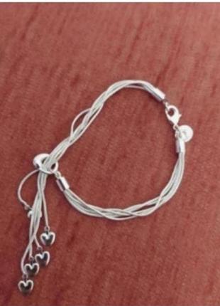 Новый,серебряный, дизайнерский браслет,925 проба