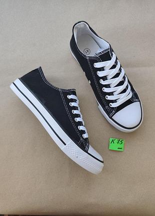 K75 чорні кеди 41 р 25.5