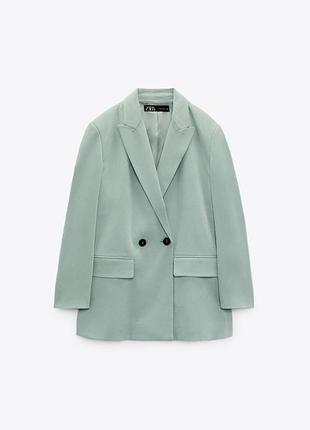 Мягкий двубортный блейзер с подкладкой zara