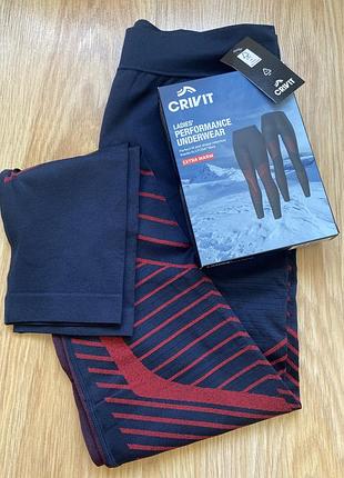 Термоштани для жінок xl crivit темно-сині новые женские термо штаны термоштаны зональные безшовные