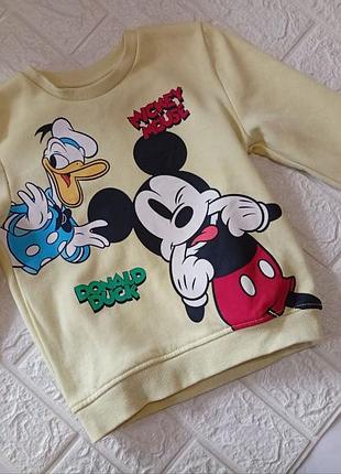 Утепленный свитшот 4-5 лет микки маус mickey mouseg