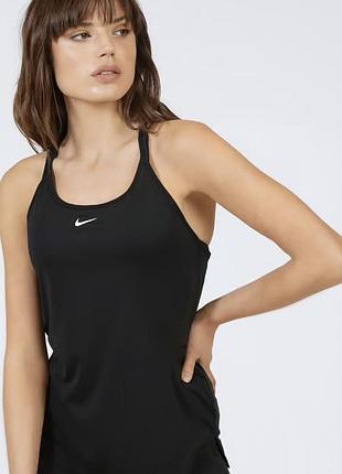 Найк nike dry fit майка топ спортивна чорна топік s