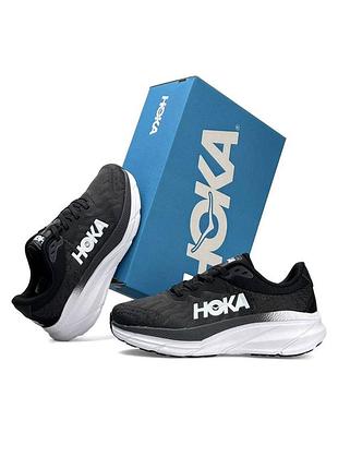 Женские кроссовки hoka challenger art 7 black white