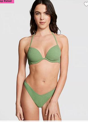 Купальник бюст плавки бразильана зі шиммером victoria’s secret pink оригінал