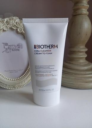 Очищающая крем-пенка для лица biotherm cera cleanser cream to foam, 150 мл