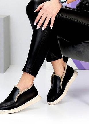 23715 лофери шкіряні, черевики на байці