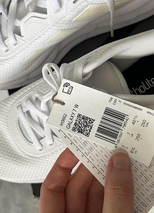 Кросівки для бігу унісекс жіночі / чоловічі adidas galaxy 7 (нові, оригінал), розмір 40,5  білий колір, але не білосніжний4 фото