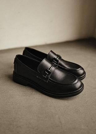 Шкіряні лофери gl shoes з сердечком - 37 розмір