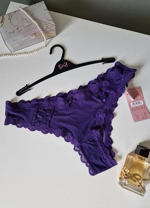 Трусики бразилиана сеточка фиолетовые hunkemoller 38 40 m l69 10