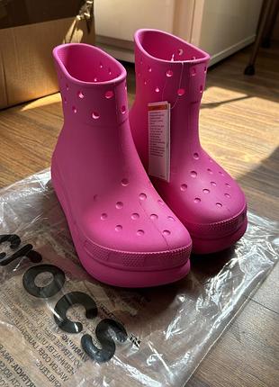 Жіночі чоботи Green crocs рожеві 37-38р