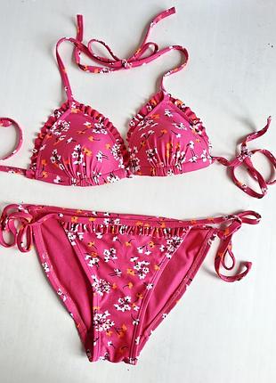 Роздільний рожевий купальник, розмір xs-s.