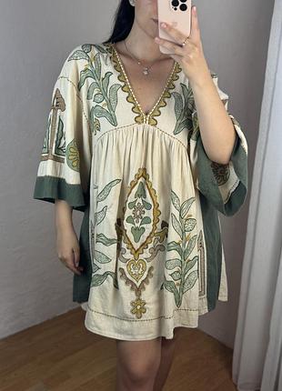 Плаття сукня в стилі бохо вишиванка zara xs
