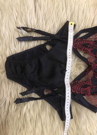Преміум бренд комплект бюстгальтер трусики пояс для панчох agent provocateur6 фото