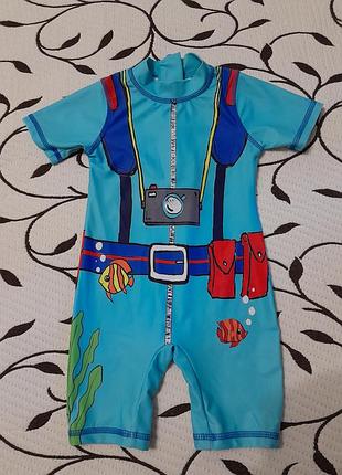 Комбинезон солнцезащитный для плавания на мальчика 9-12 месяцев, фирменный