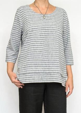 Блуза в полоску cotton traders, в составе лен.