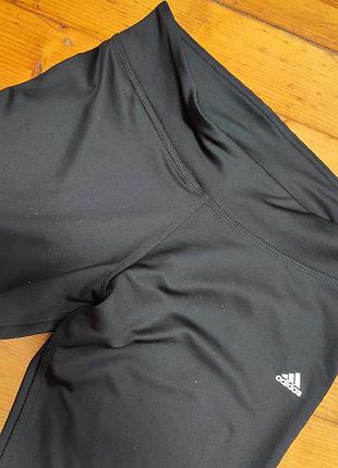 Спортивні бріджі adidas чорні жіночі у відмінному стані м2 фото