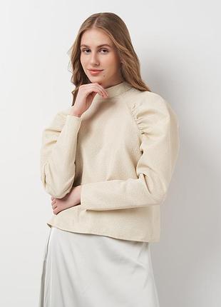 Цупкий топ з об'ємними рукавами від h&m