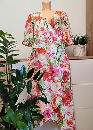 Великолепное натуральное платье на запах!