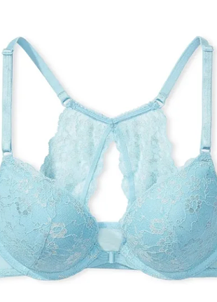 Бюст victoria's secret sexy push-up shimmer lace racerback bra front close