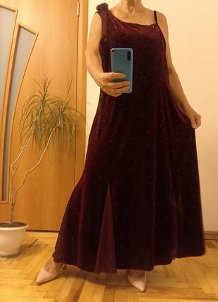 Велюрове шикарне плаття в підлогу розмір 22  joanna hope