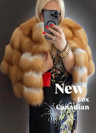 Шуба лиса канадка golen fox