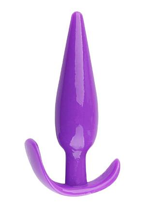 Анальная пробка для новичков тонкое начало для анальной стимуляции размер s фиолетовая anal t plug sexshop tfa