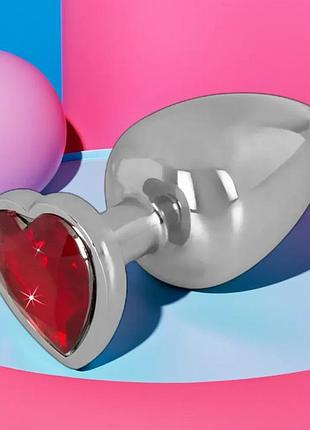 Анальна пробка втулка метал велика 4 см кристал diamond anal plug, грушки для сексу