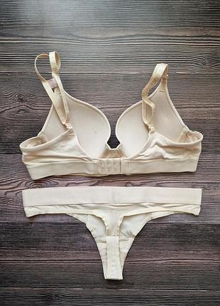 Комплект белья со стразами пуш-ап victoria's secret оригинал2 фото