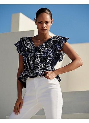 Синяя коттоновая блуза george р.42-44.