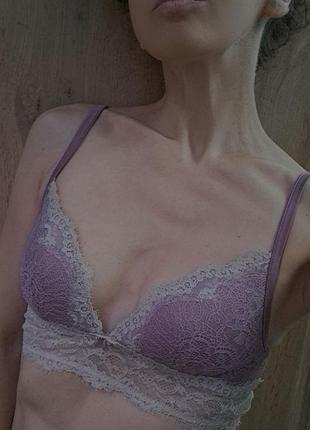 Intimissimi лиф бралет бюст бюстгалтер верх lilac лиловый беж сиреневый кружево