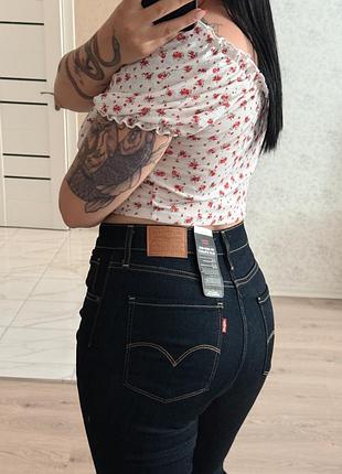 Новые джинсы оригинал levis 724 индиго высокая посадка4 фото
