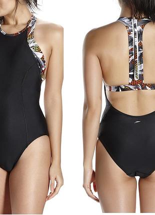 38-40р. сплошной купальник с замком speedo h20 ultra fizz