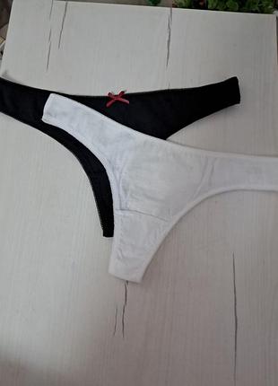 Комплект коттоновых 
трусиков бикини- 2 штуки