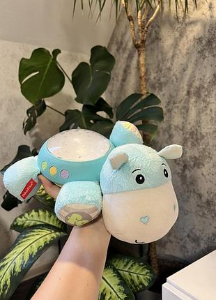 Музыкальный ночник-проектор fisher-price "гиппопотам"