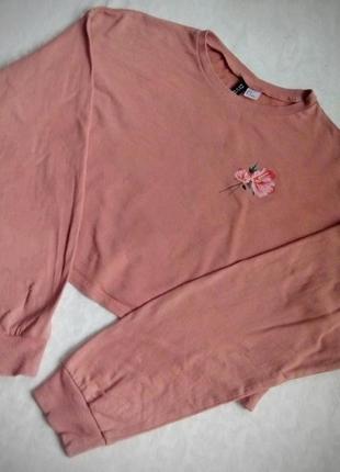 Кофта укороченная кофта-топ укороченный свитшот h&m