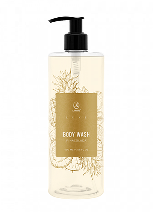 Гель для душу з ароматом піна колади luxe body wash pinaсolada lambre 400 ml без парабенів