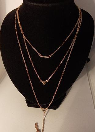 Колье трехрядное