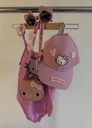Купальник дитячий хеллоу кітті, набір (hello kitti)  100, 110, 120
