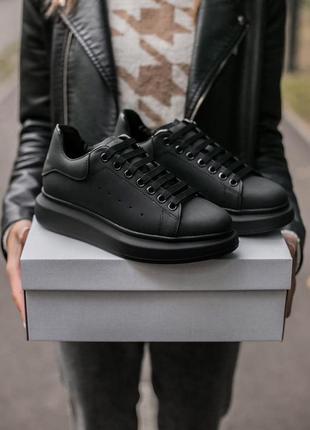 Alexander mcqueen "mate black"🆕 шикарні жіночі кросівки 🆕 купити накладений платіж