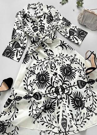 Платье плаття сукня сорочка довге з принтом zara s