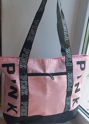 Сумка шопер victoria's secret (pink) шоппер пинк