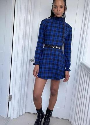 Мини-платье maje из хлопково-фланелевой ткани с поясом maje